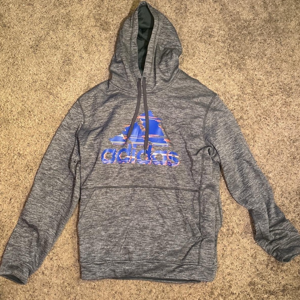 Adidas Charcoal Gray Fleece Hoodie